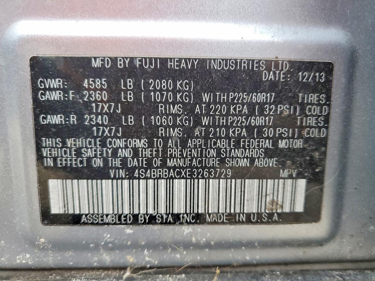 2014 Subaru Outback 2.5i