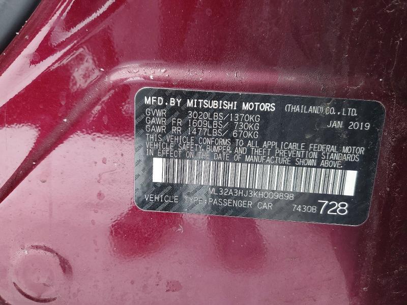 2019 Mitsubishi Mirage es