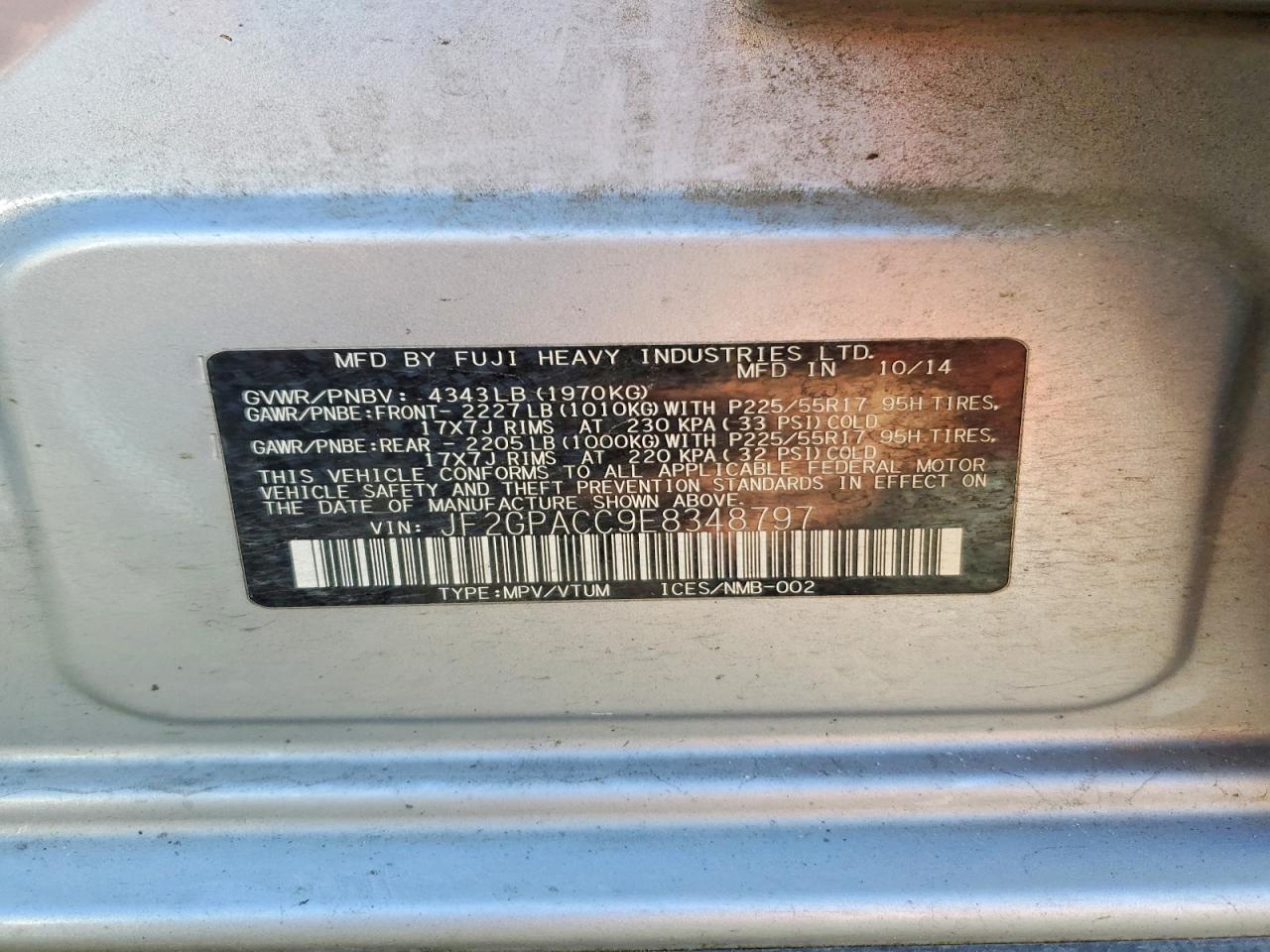 2014 Subaru Xv Crosstrek 2.0 Premium
