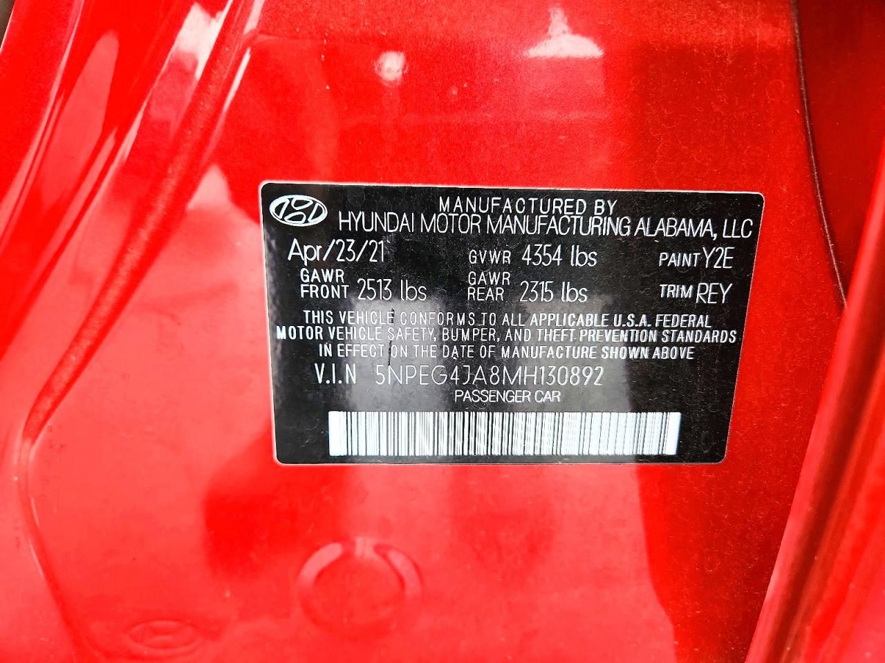 2021 Hyundai Sonata se