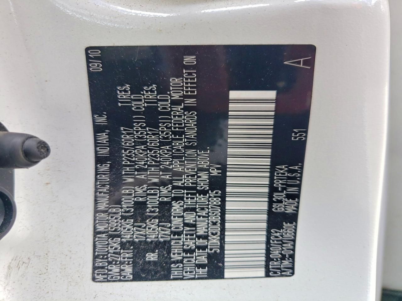 2011 Toyota Sienna le