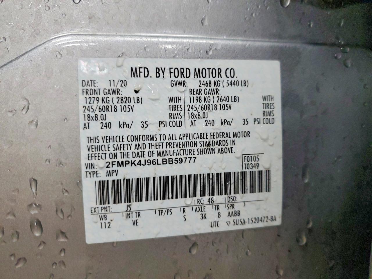 2020 Ford Edge sel