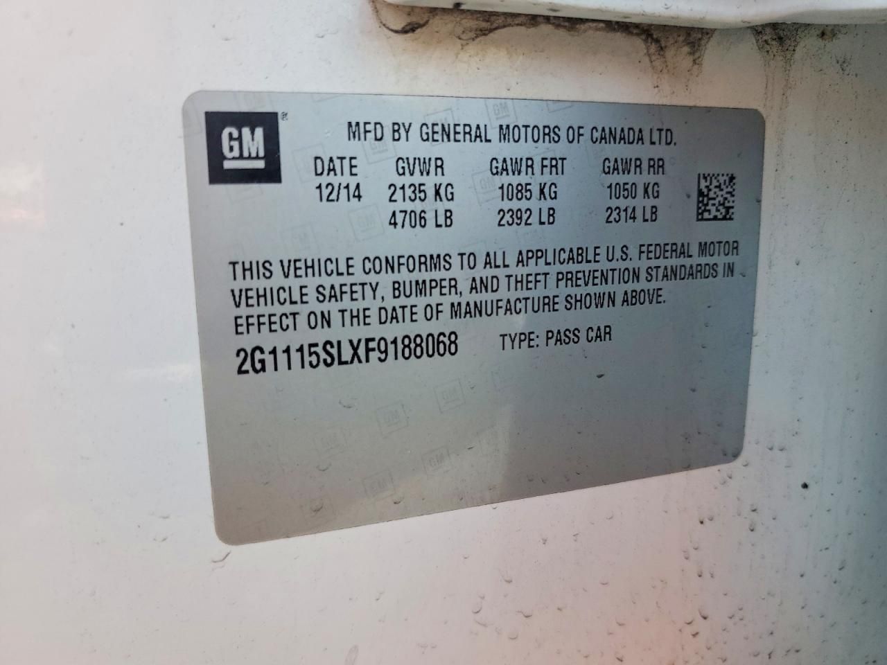 2015 Chevrolet Impala lt