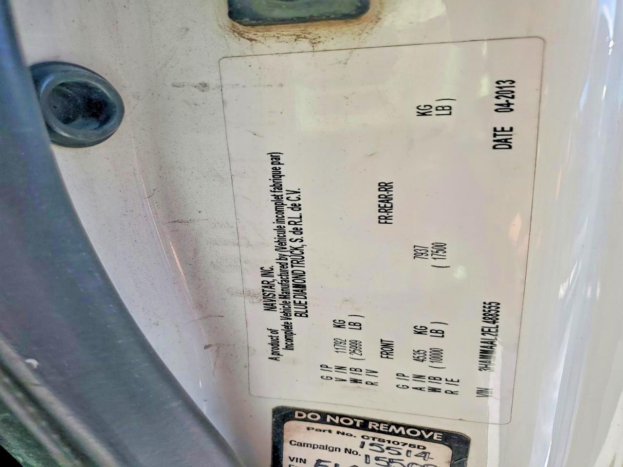 2014 International MA025 BOX Truck