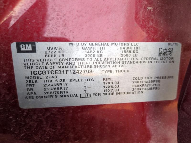 2015 Chevrolet Colorado Z71