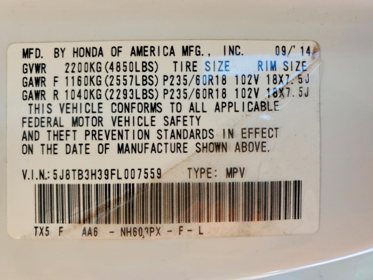 2015 Acura RDX