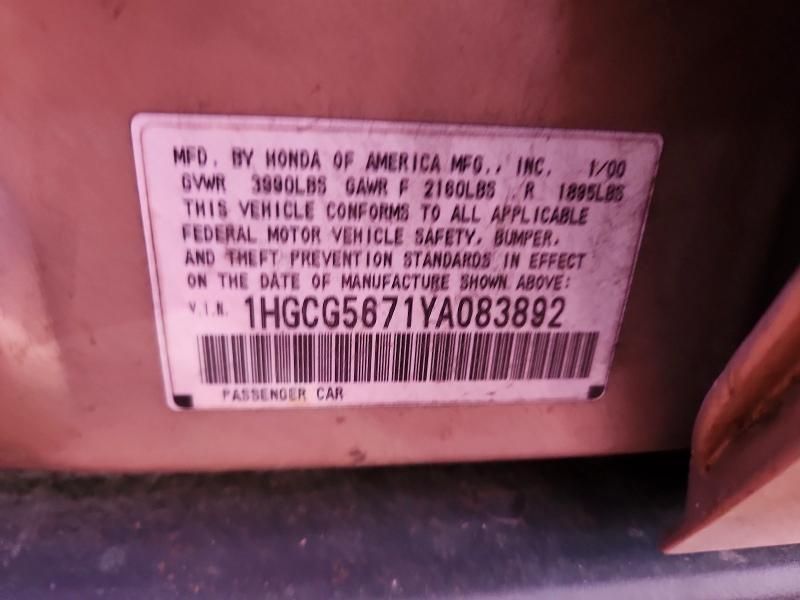 2000 Honda Accord se