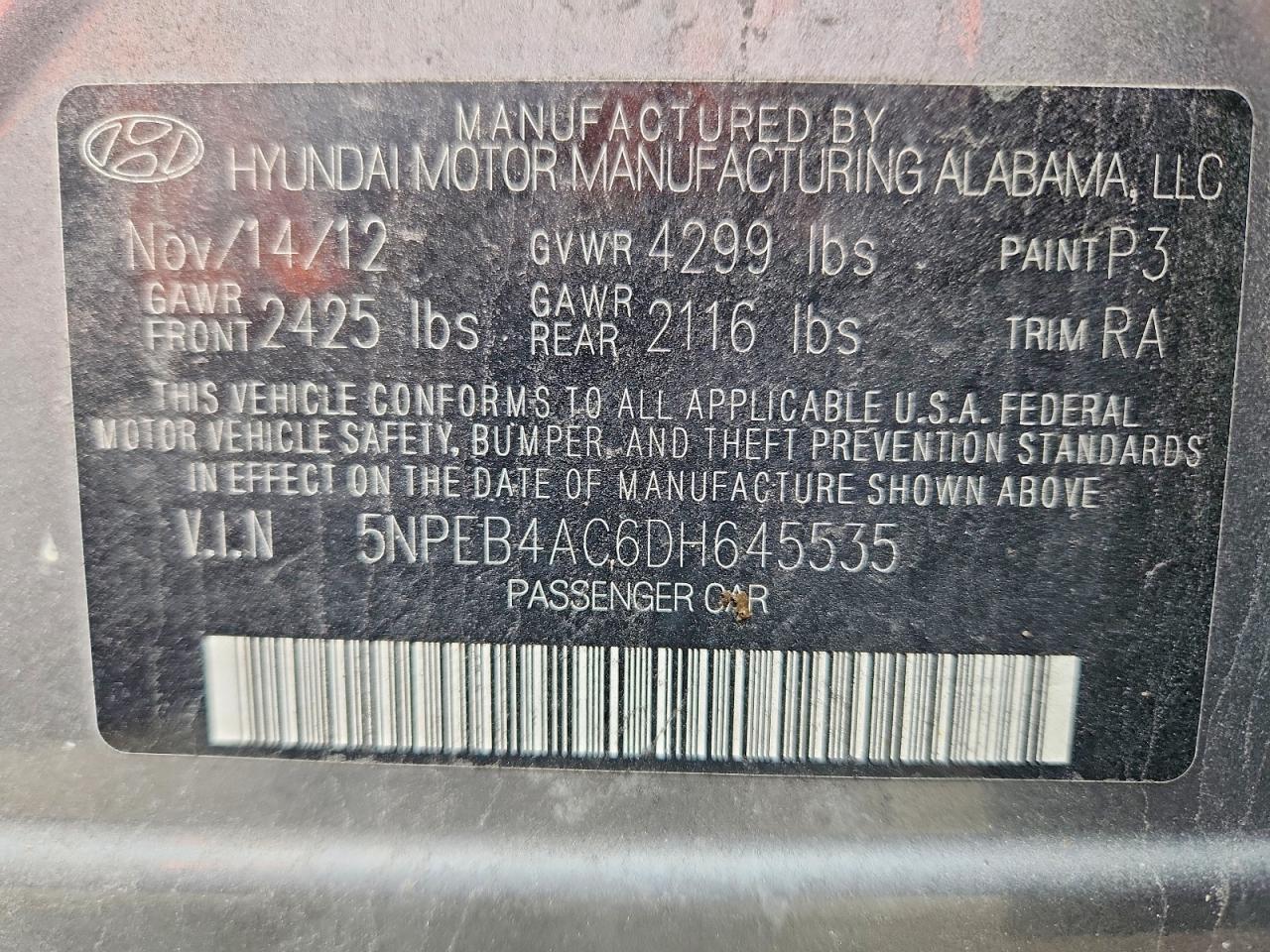 2013 Hyundai Sonata gls