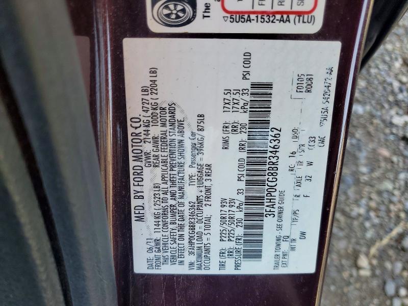 2011 Ford Fusion sel