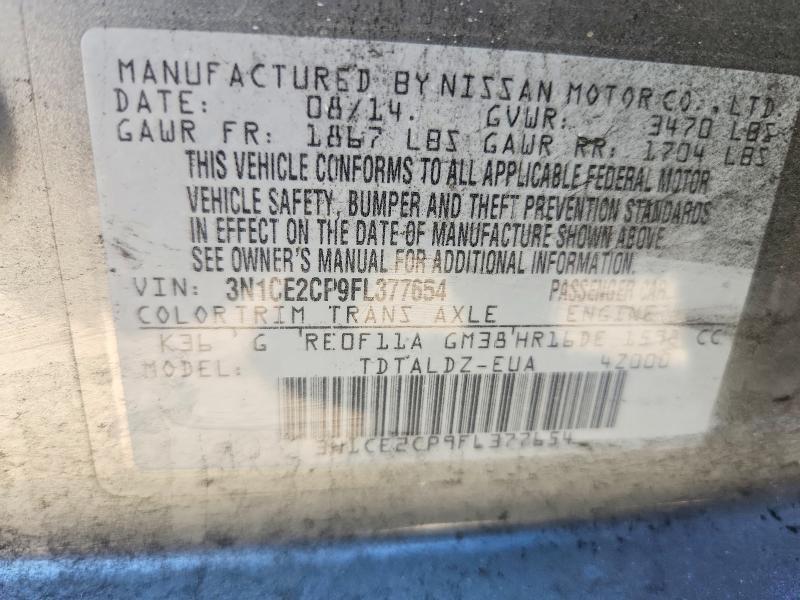 2015 Niss Versa Note sv