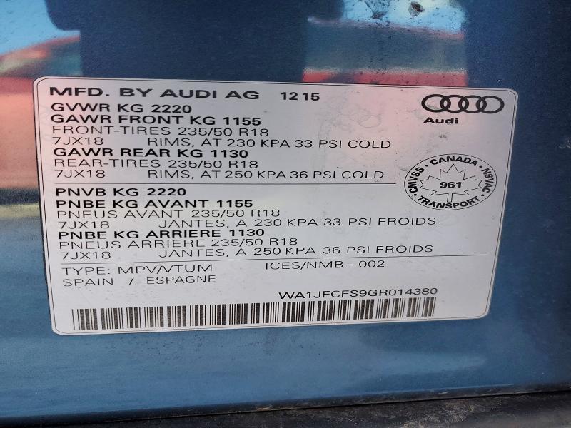 2016 Audi Q3 Progressiv