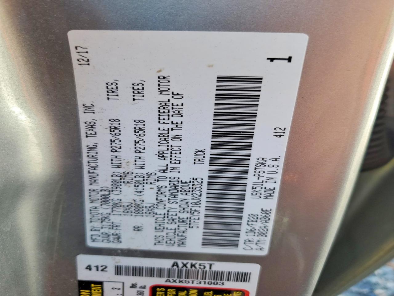 2018 Toyota Tundra SR5