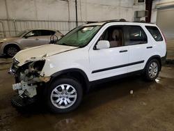 Honda salvage cars for sale: 2006 Honda Cr-v ex