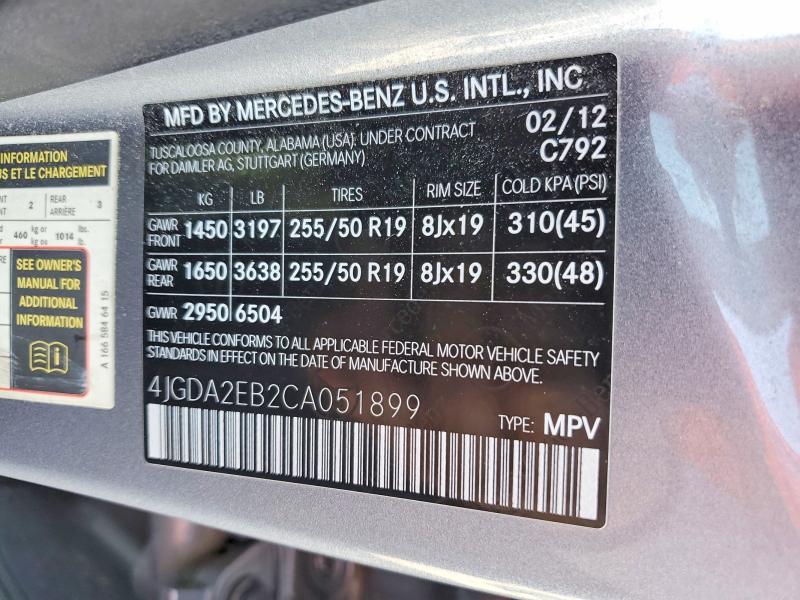 2012 Mercedes-Benz Ml 350 Bluetec