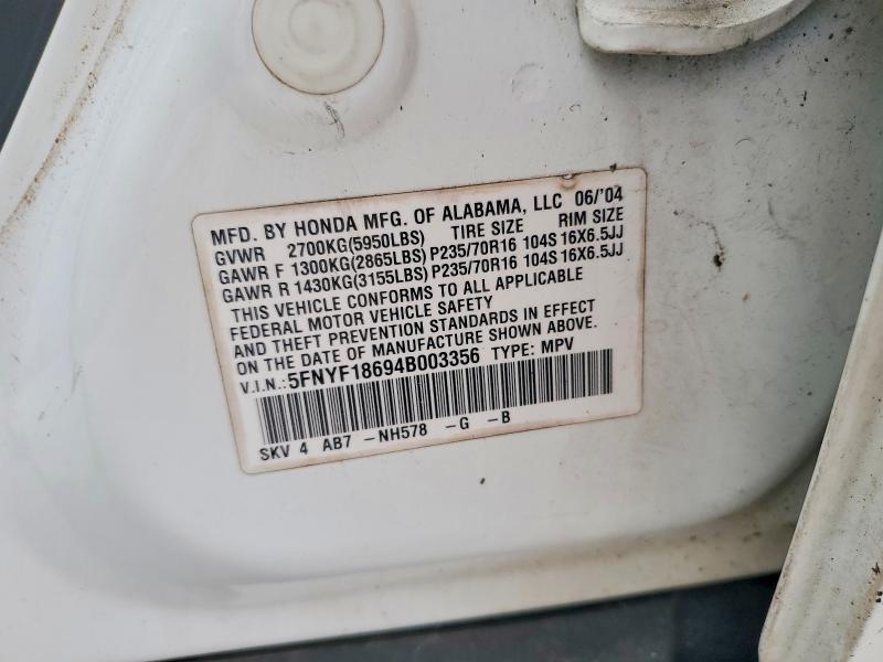 2004 Honda Pilot exl