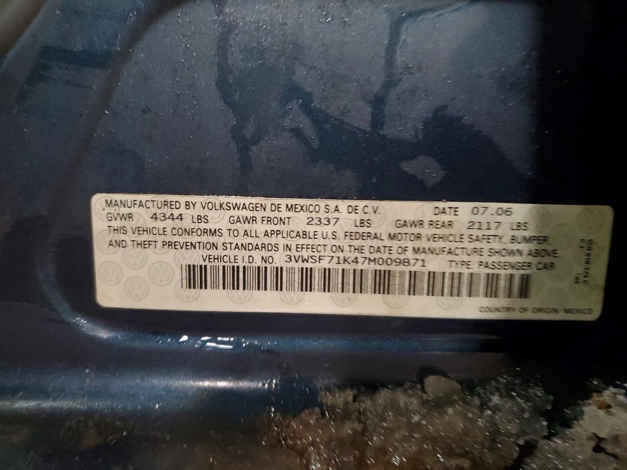 2007 Volkswagen Jetta 2.5 Option Package 1