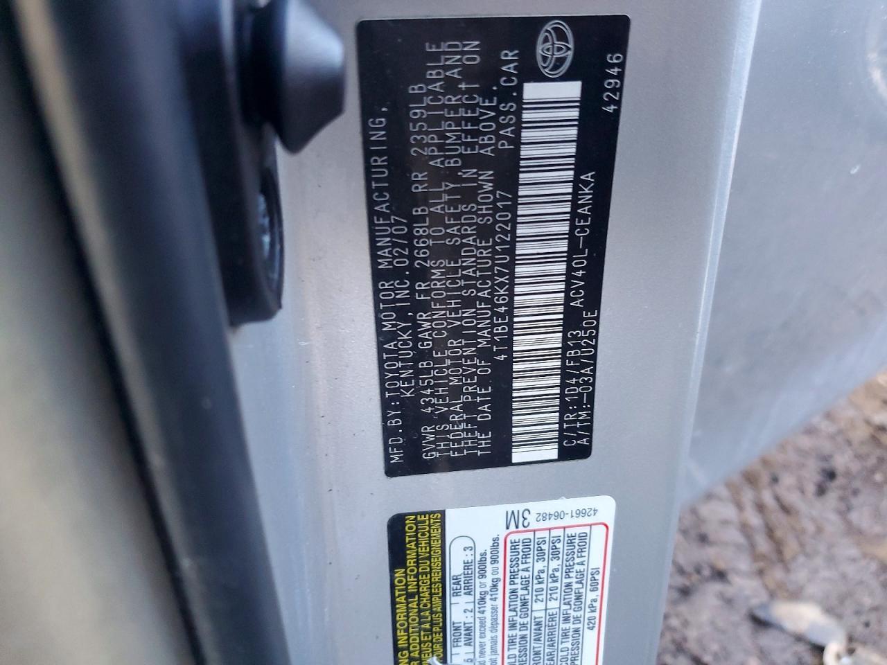 2007 Toyota Camry ce