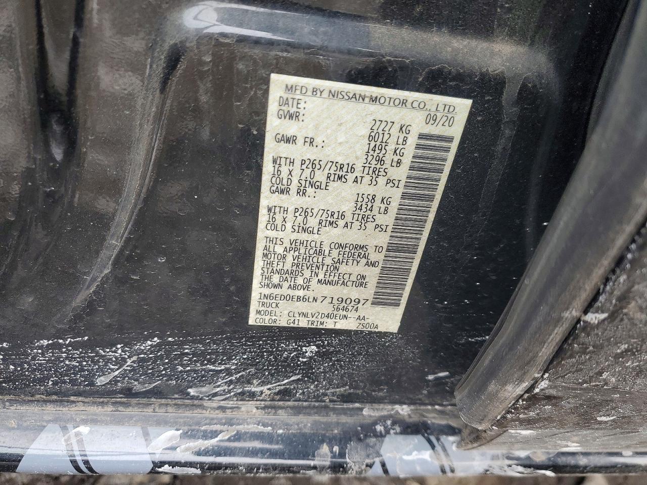 2020 Nissan Frontier s