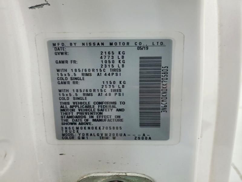 2019 Nissan Nv200 2.5s