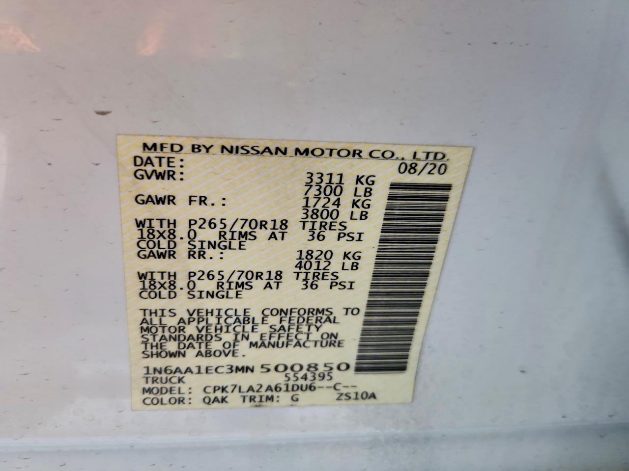 2021 Nissan Titan S