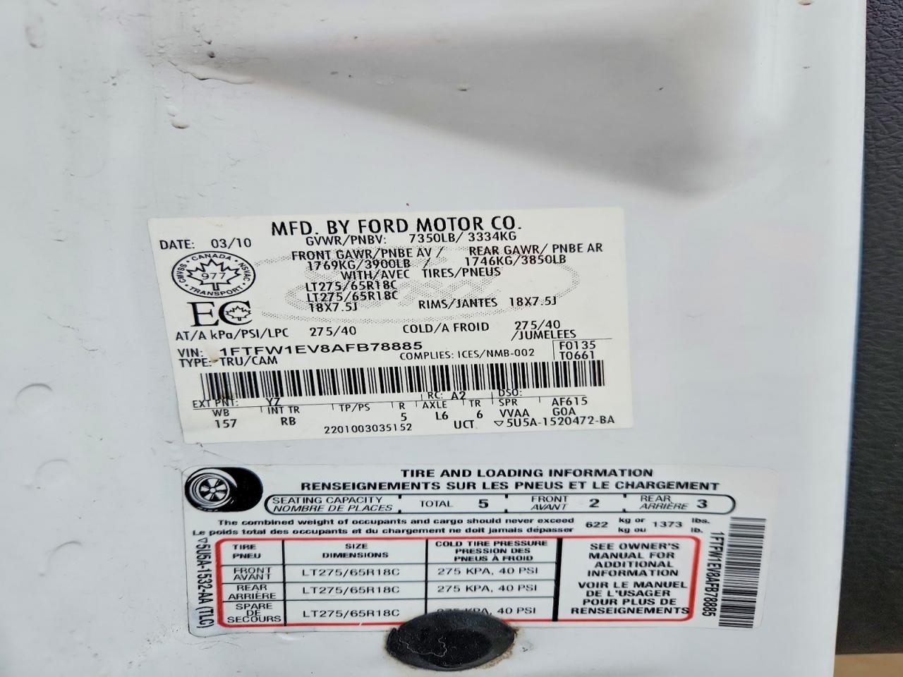 2010 Ford F150 Supercrew