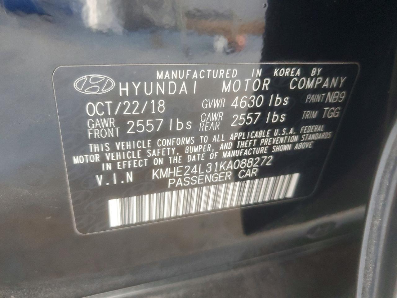 2019 Hyundai Sonata Hybrid