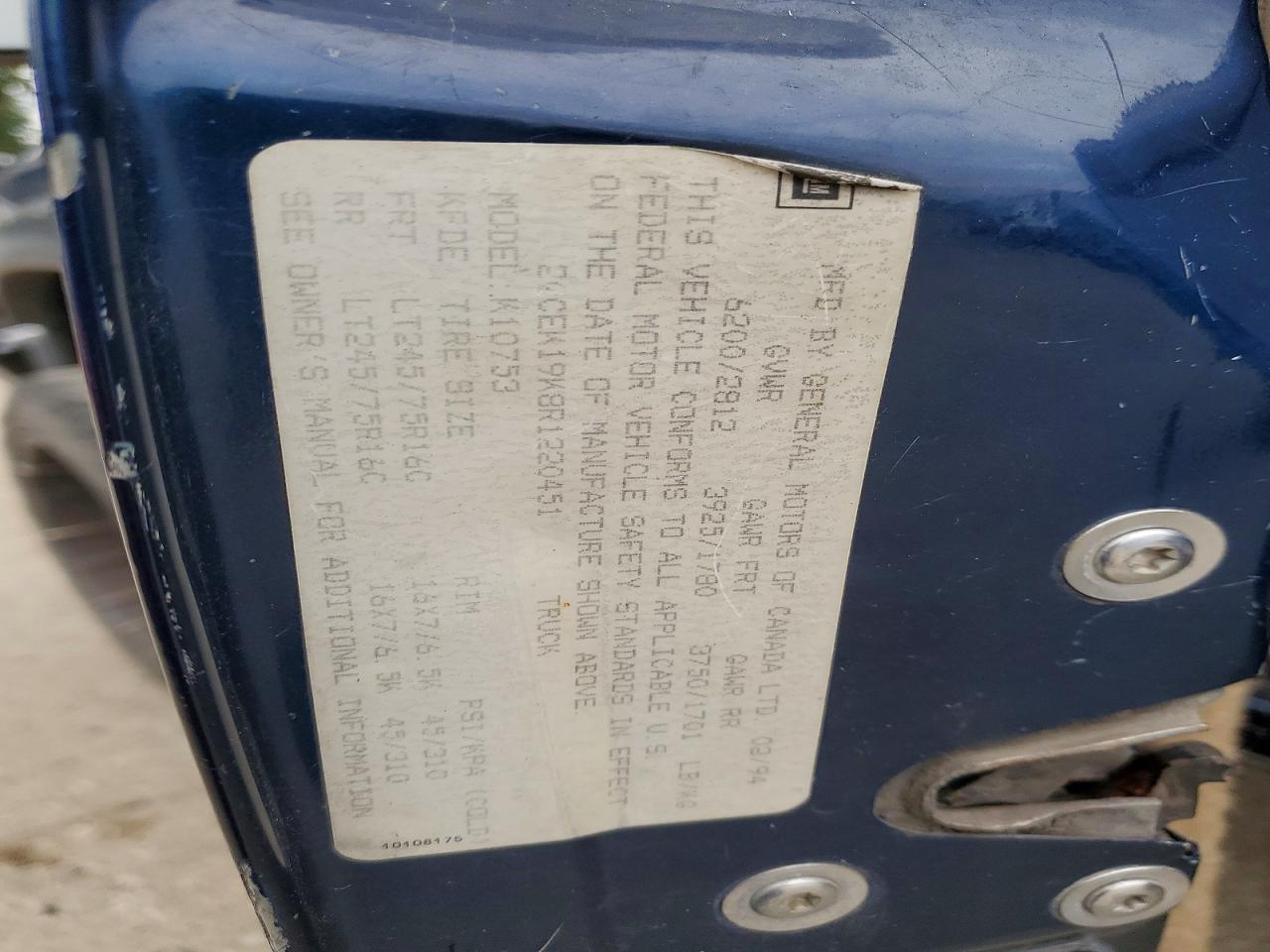 1994 Chevrolet Gmt-400 K1500