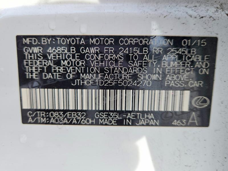 2015 Lexus Is 250