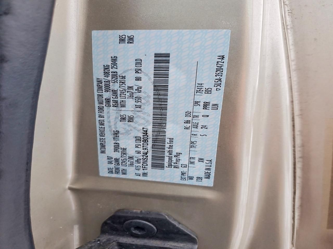 2007 Ford Econoline E250 van