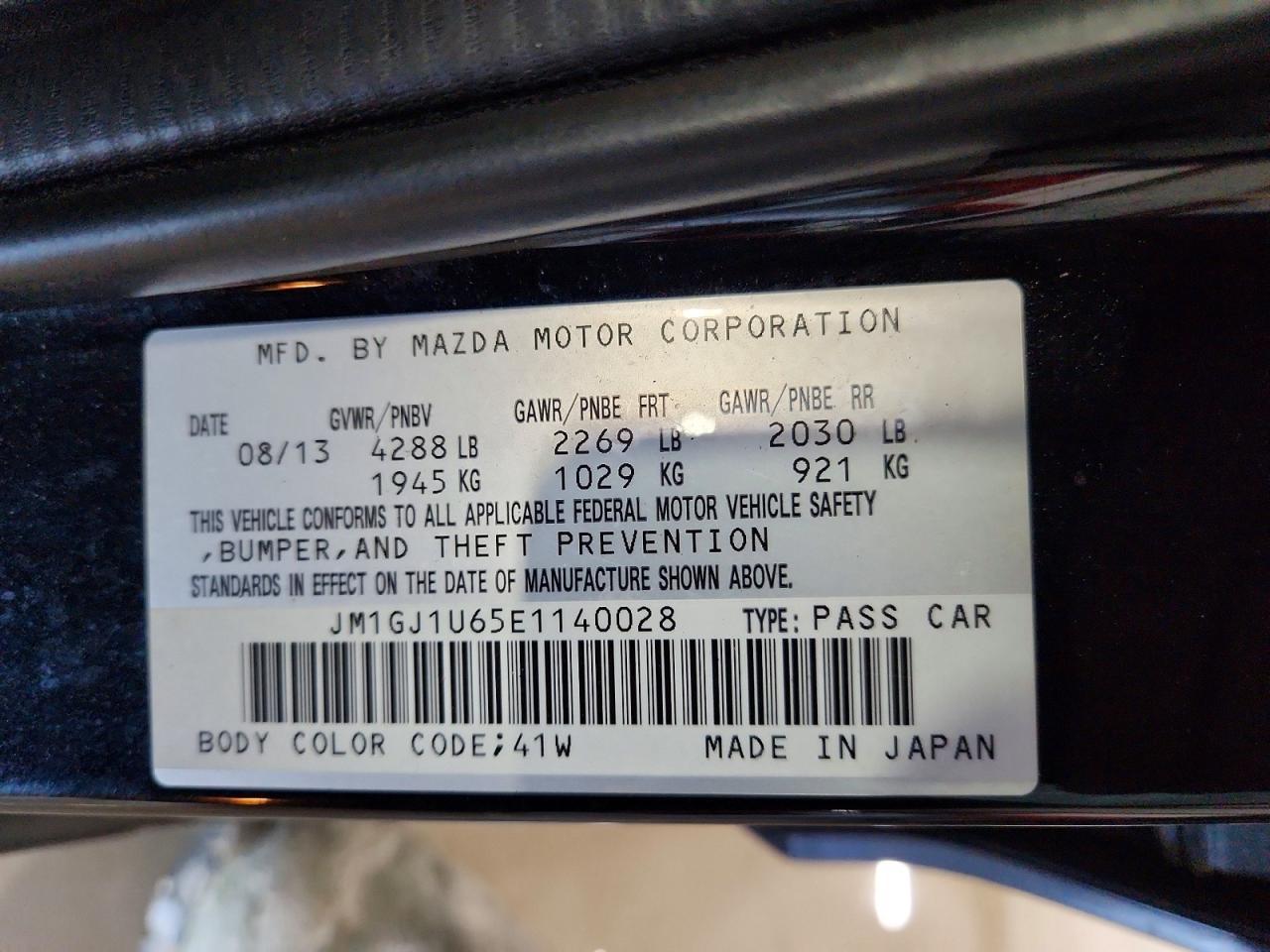 2014 Mazda 6 Sport