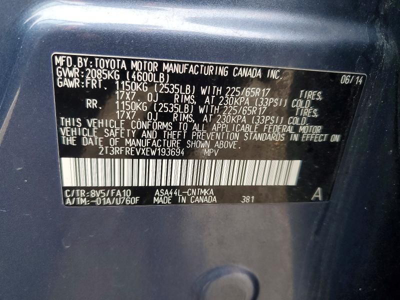 2014 Toyota Rav4 xle