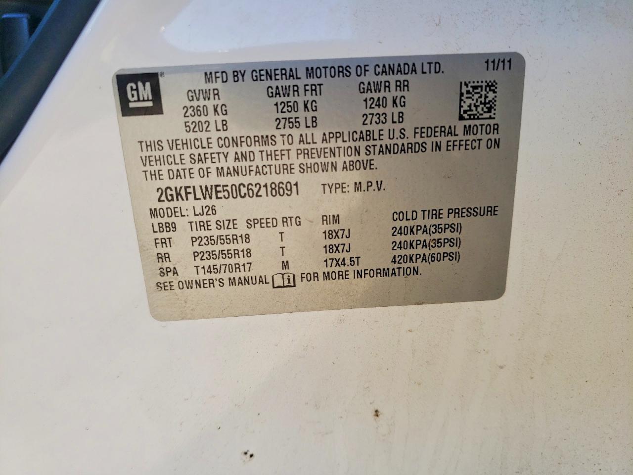 2012 GMC Terrain slt