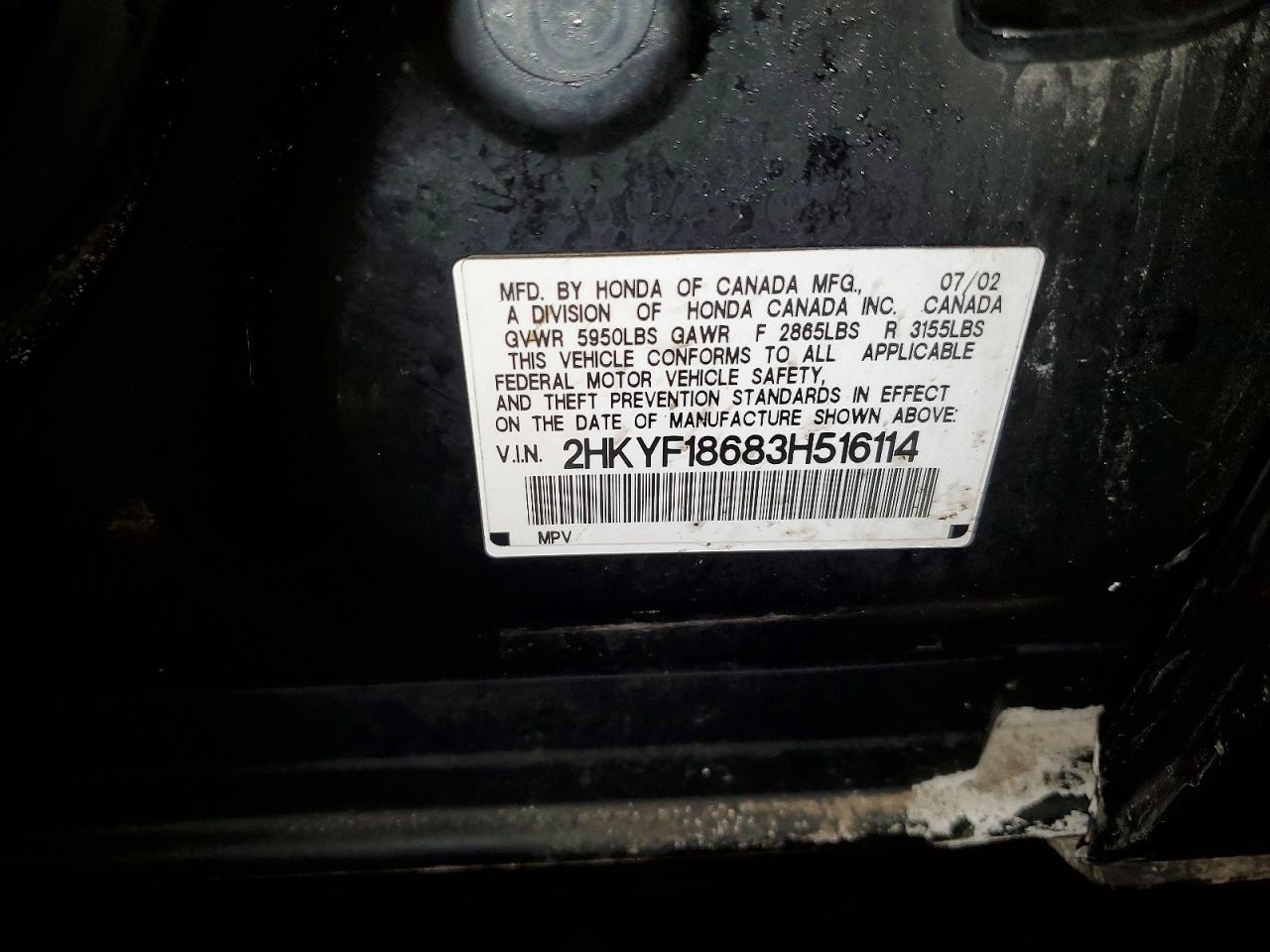 2003 Honda Pilot exl