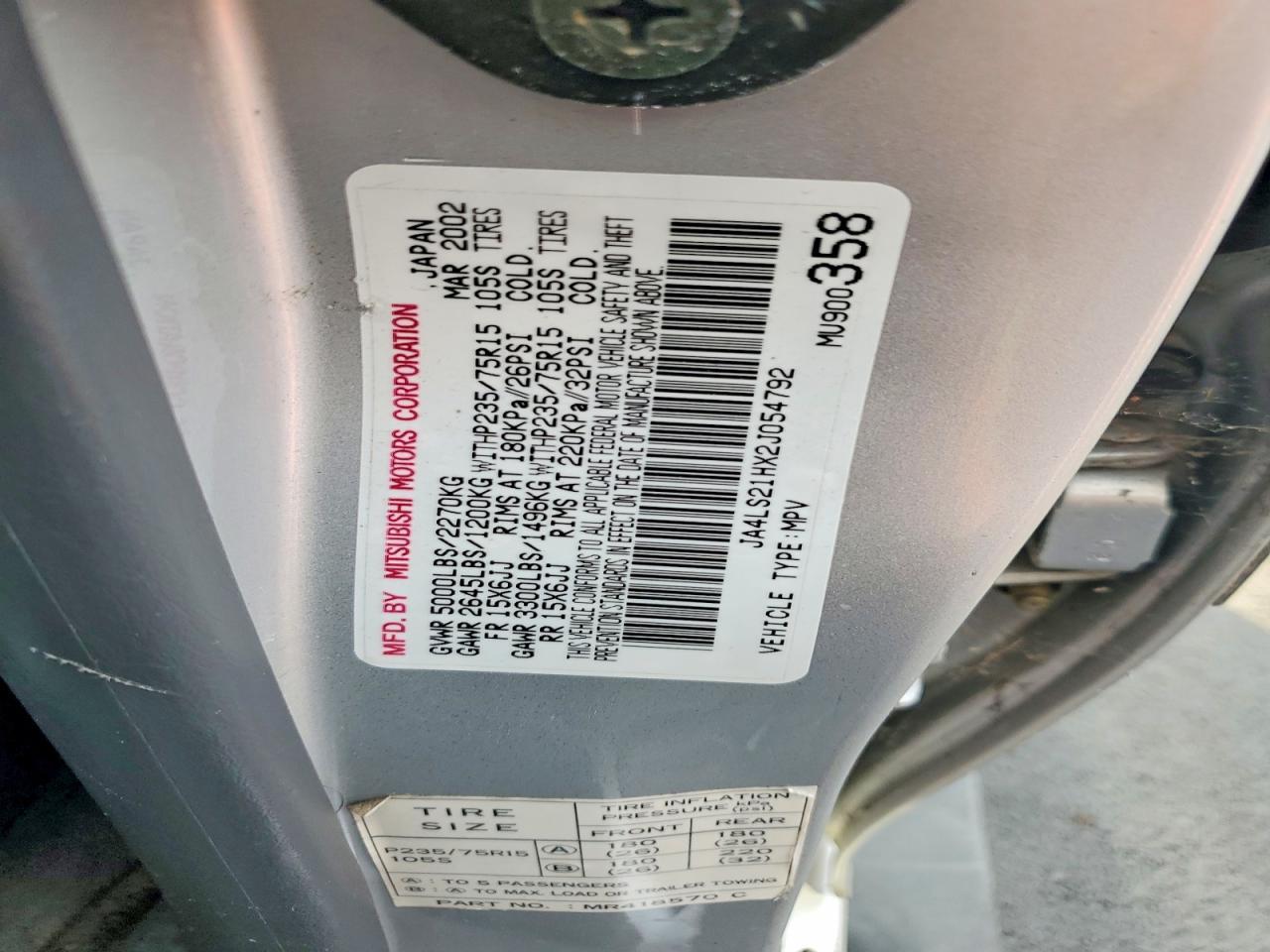 2002 Mitsubishi Montero Sport es