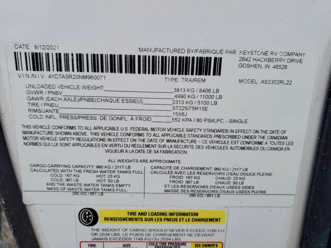 2022 Keystone Atlas Camper