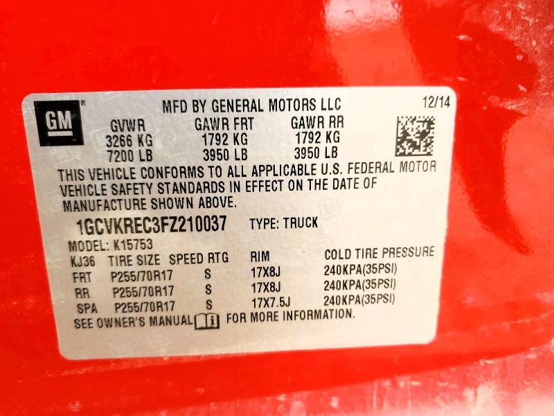 2015 Chevrolet Silverado K1500 lt