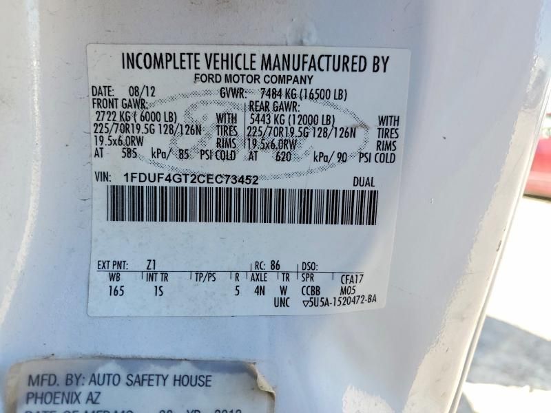 2012 Ford F450 Super Duty Truck Cab AND Chassis