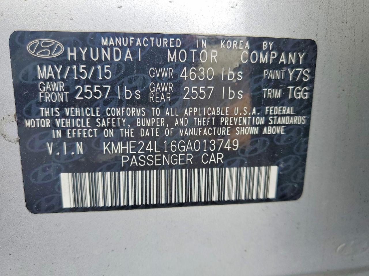 2016 Hyundai Sonata Hybrid