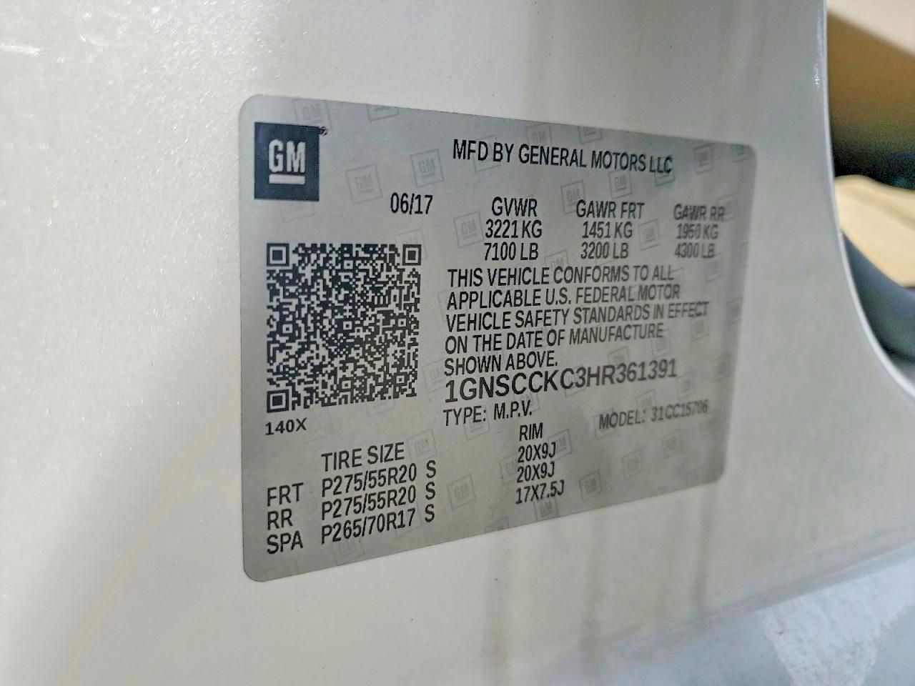 2017 Chevrolet Tahoe C1500 Premier