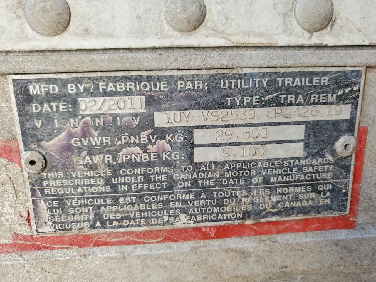 2012 Utility Trailer