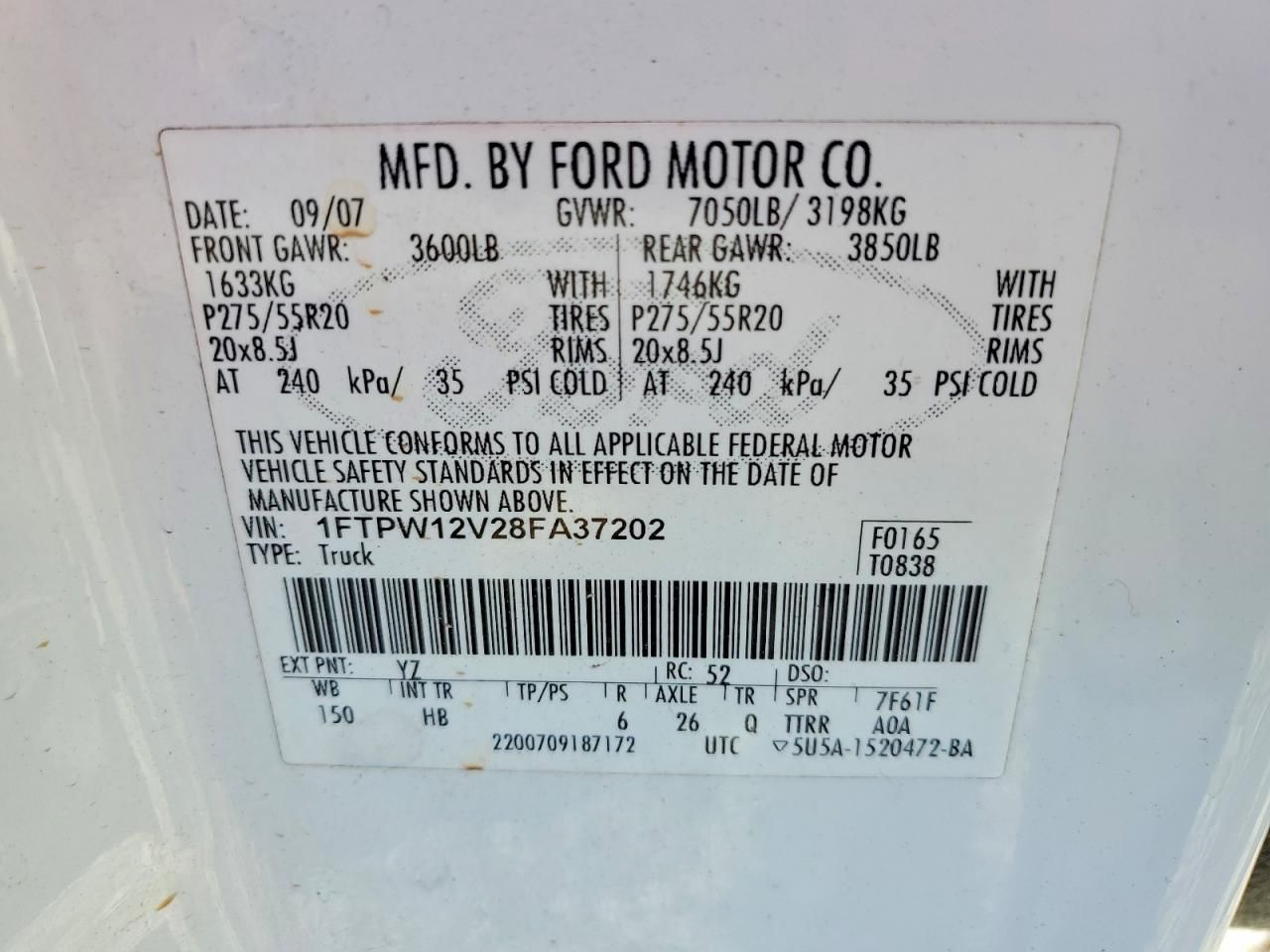 2008 Ford F150 Supercrew