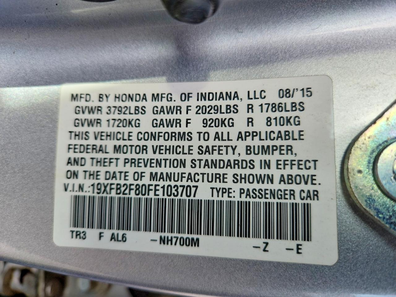 2015 Honda Civic ex