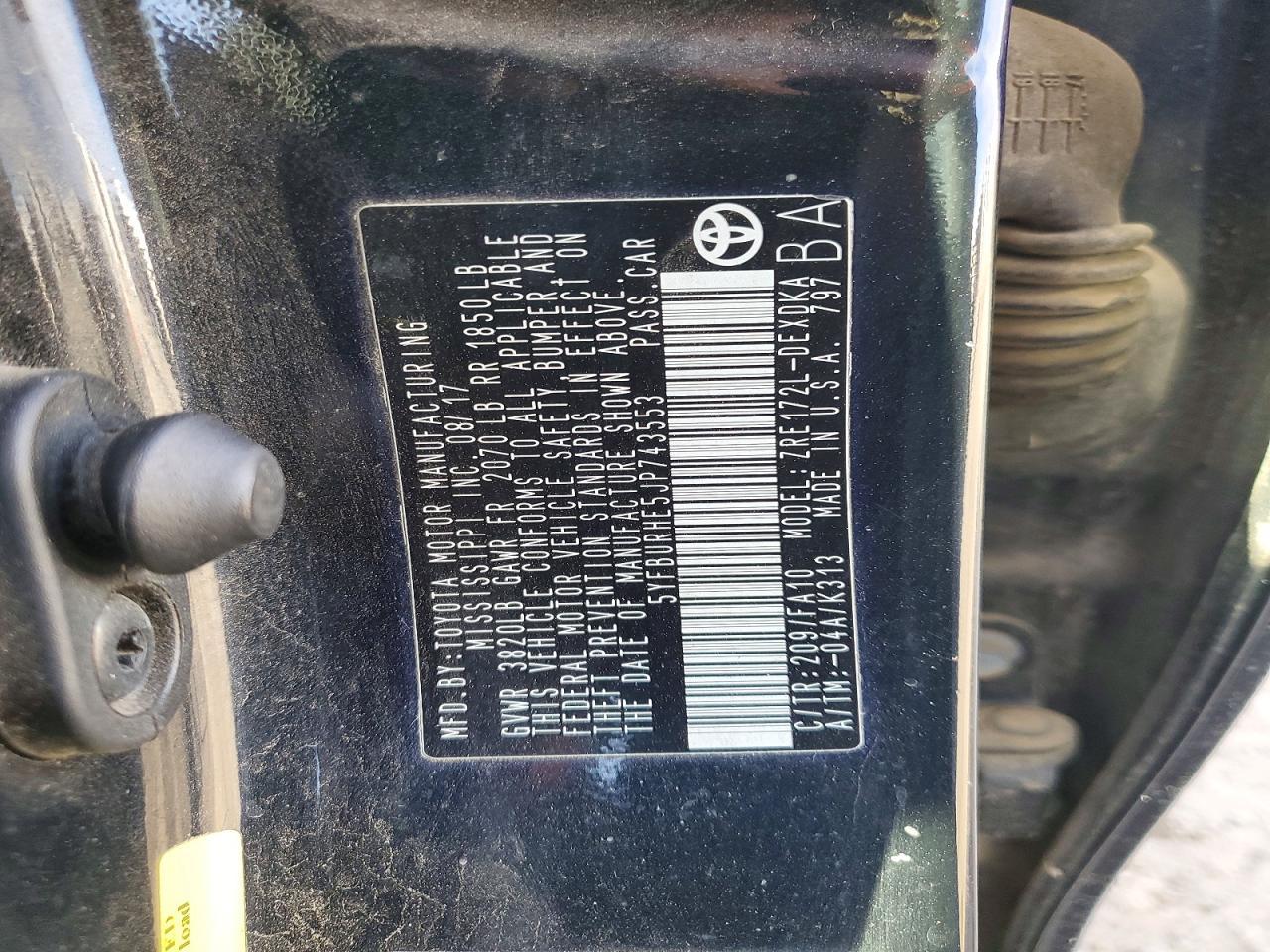 2018 Toyota Corolla l