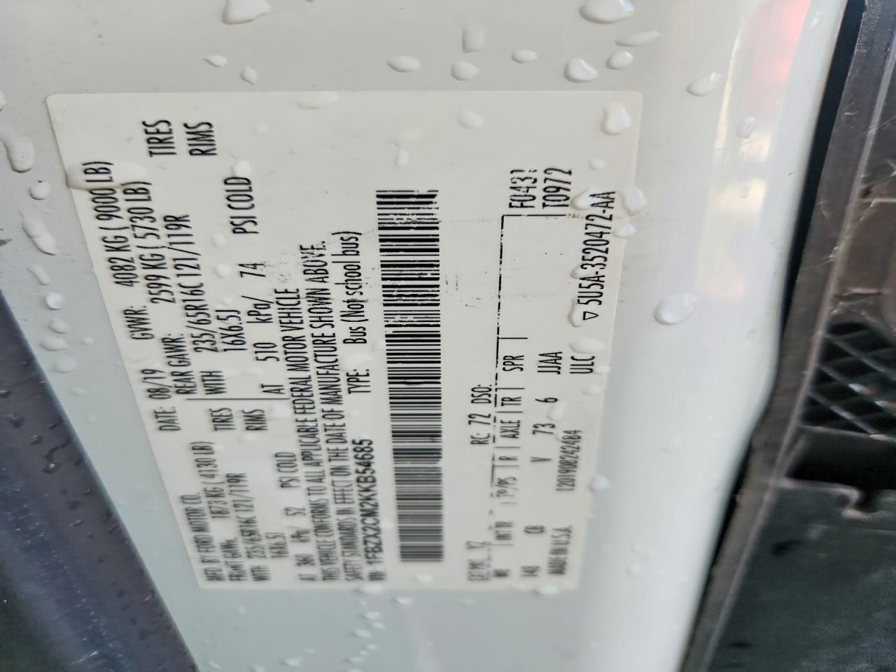 2019 Ford Transit T-350