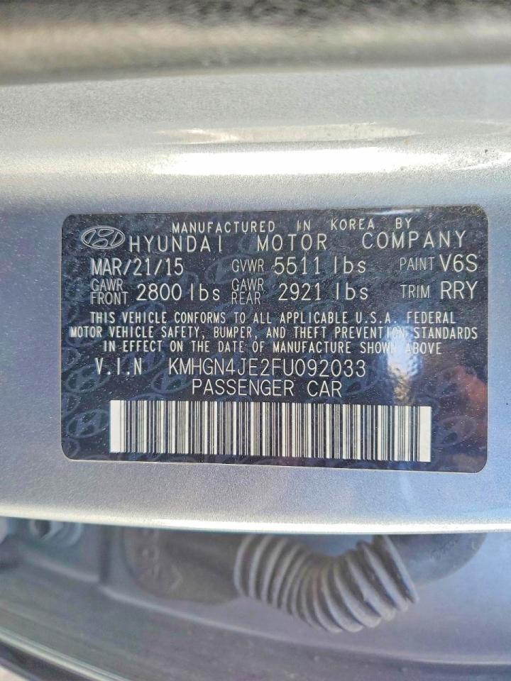 2015 Hyundai Genesis 3.8l