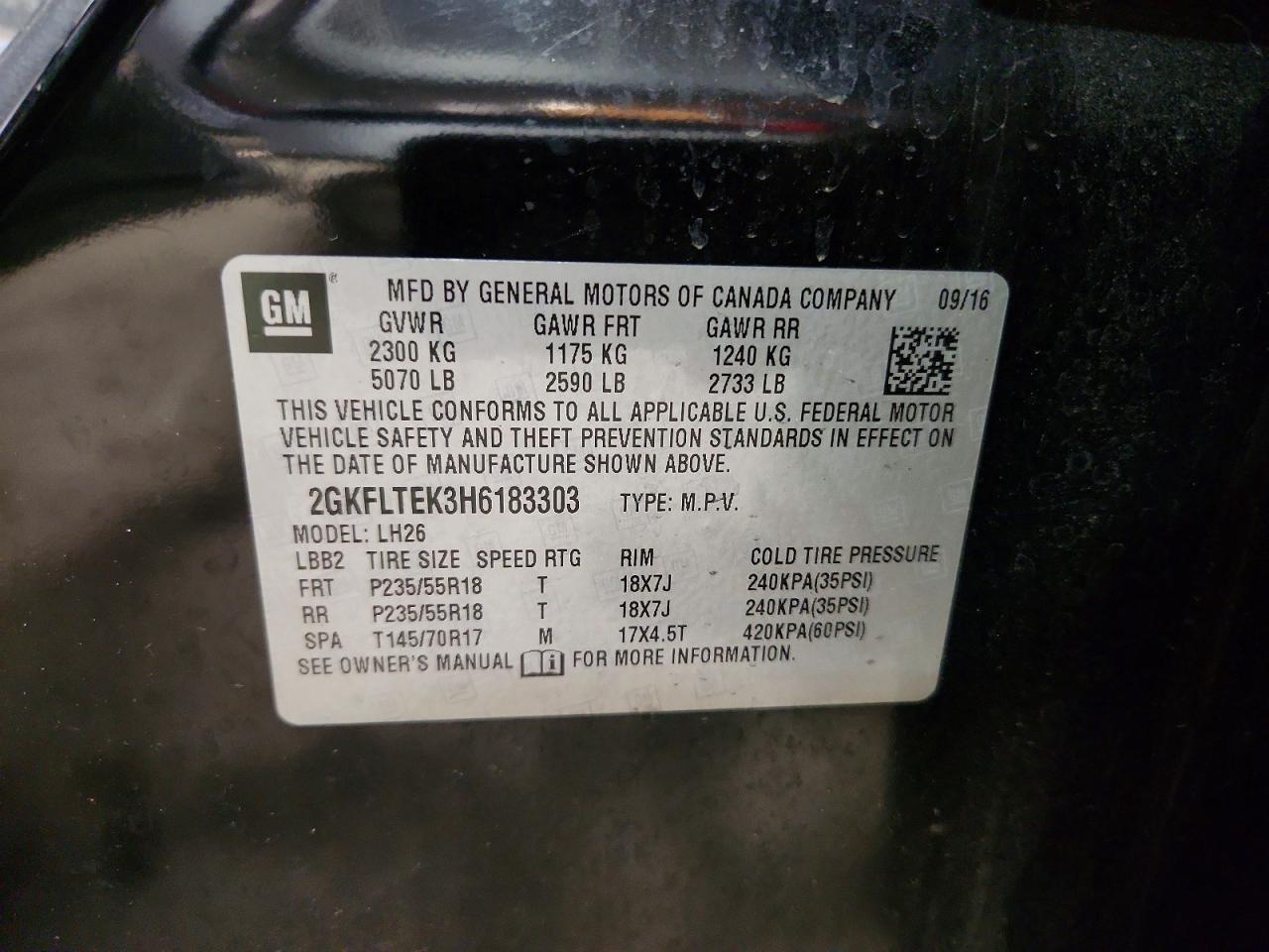 2017 GMC Terrain sle