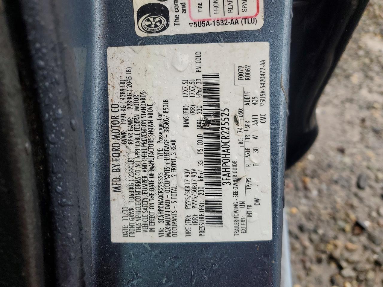 2012 Ford Fusion se