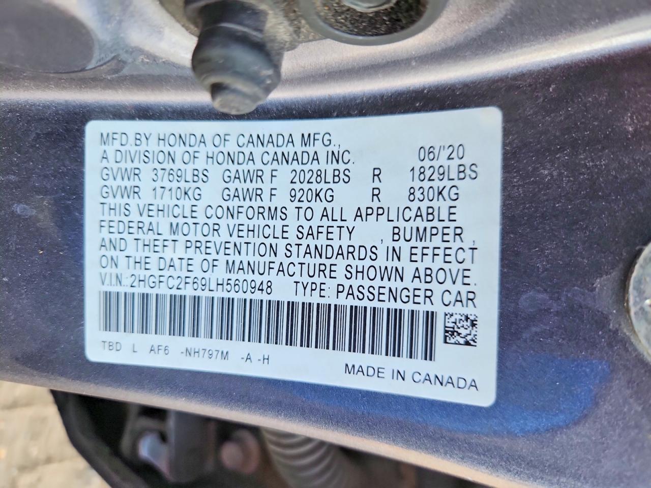 2020 Honda Civic lx