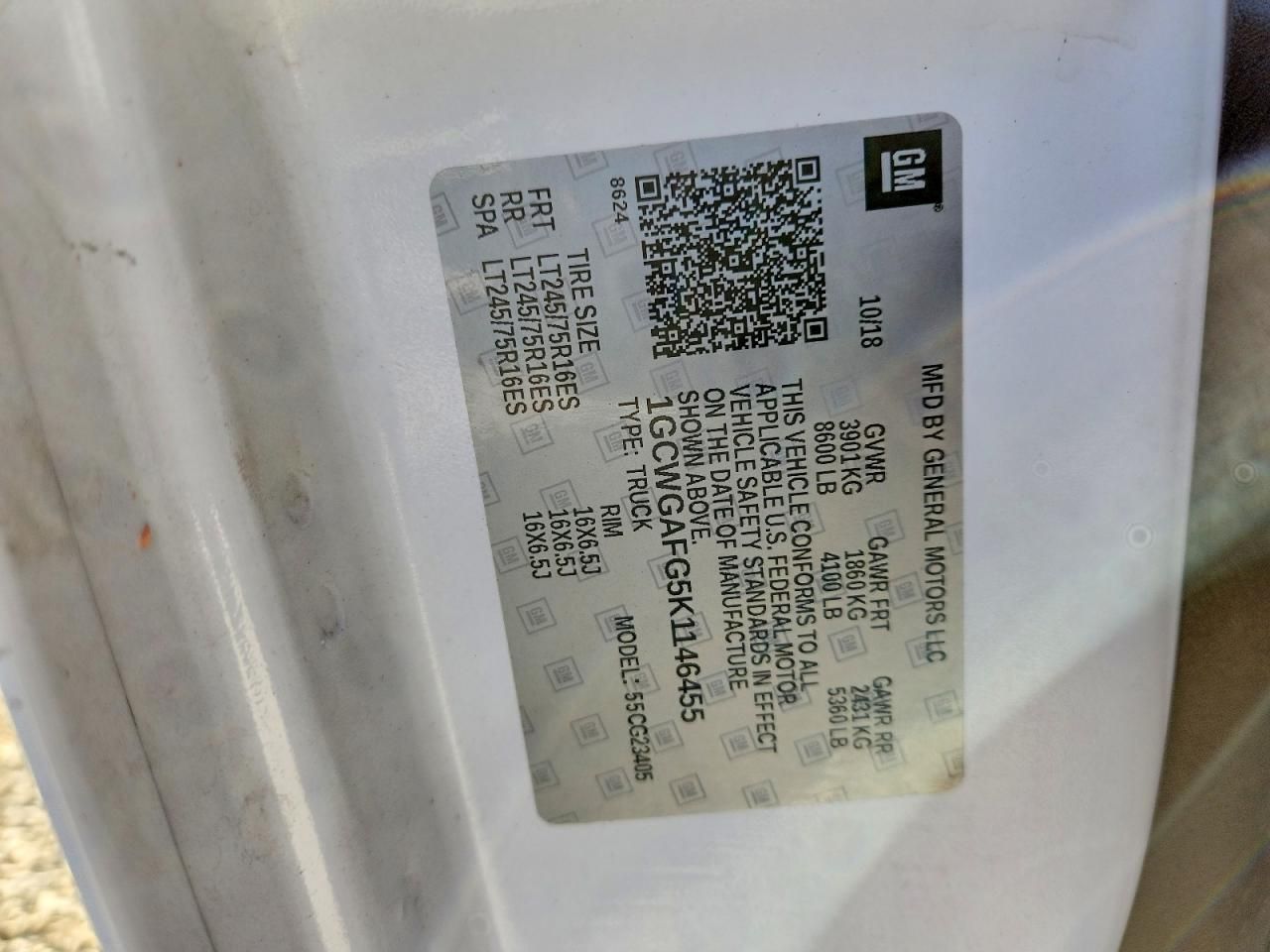 2019 Chevrolet Express 2500 Cargo Utility / Service Van