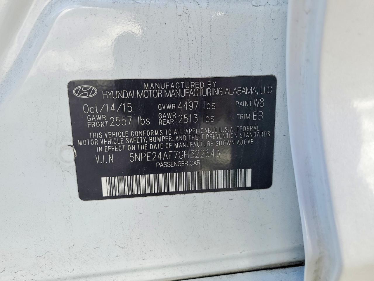 2016 Hyundai Sonata se